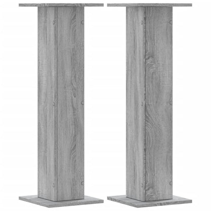 vidaXL Supports de haut-parleurs 2 pcs gris sonoma bois d'ingénierie