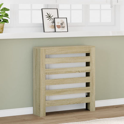 vidaXL Cache-radiateur chêne sonoma 78x20x82 cm bois d'ingénierie