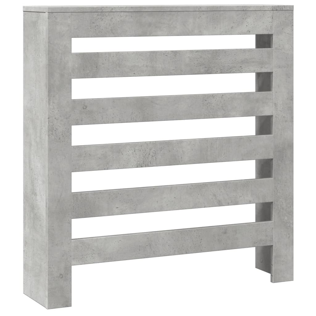 vidaXL Cache-radiateur gris béton 78x20x82 cm bois d'ingénierie