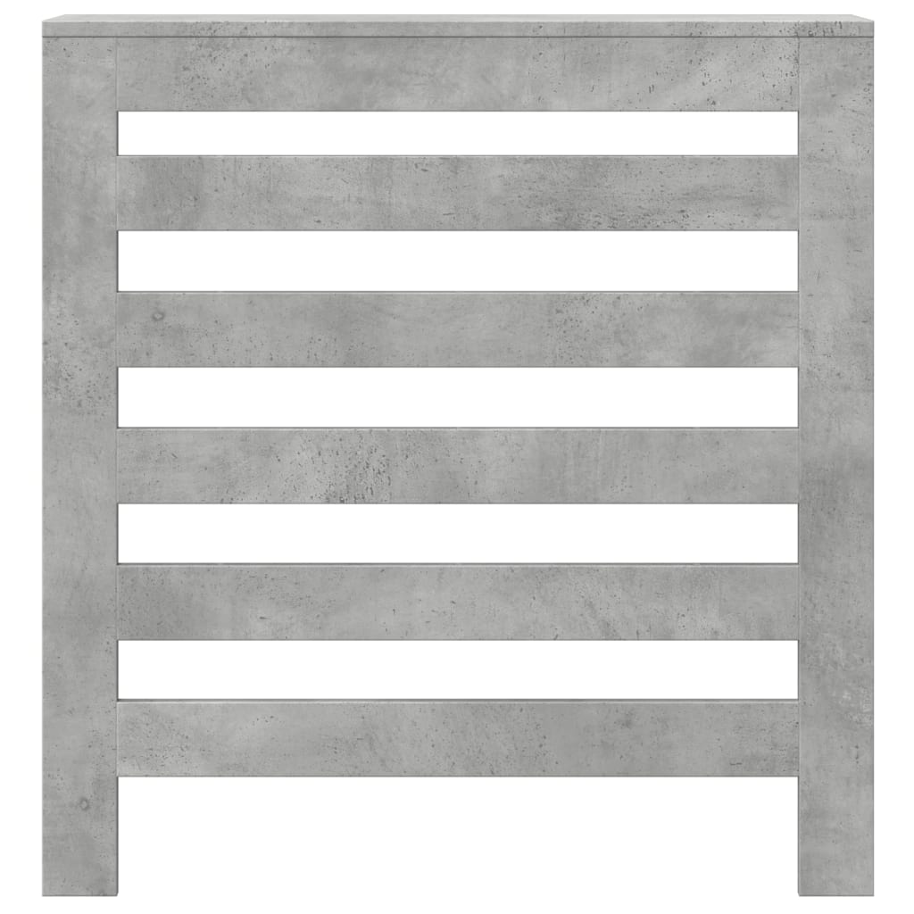 vidaXL Cache-radiateur gris béton 78x20x82 cm bois d'ingénierie