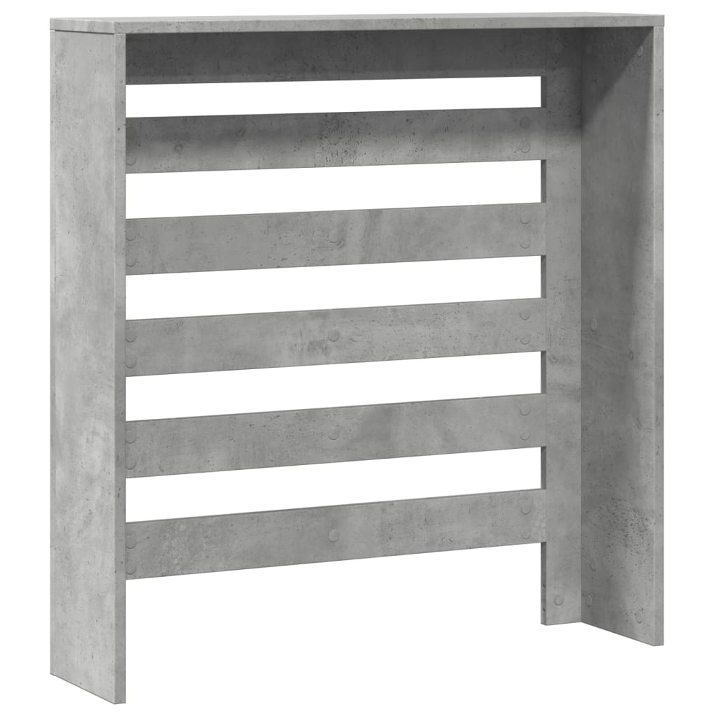 vidaXL Cache-radiateur gris béton 78x20x82 cm bois d'ingénierie