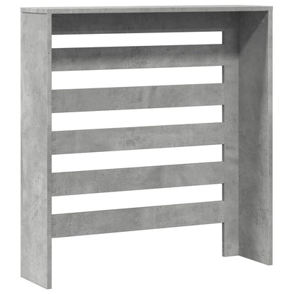vidaXL Cache-radiateur gris béton 78x20x82 cm bois d'ingénierie