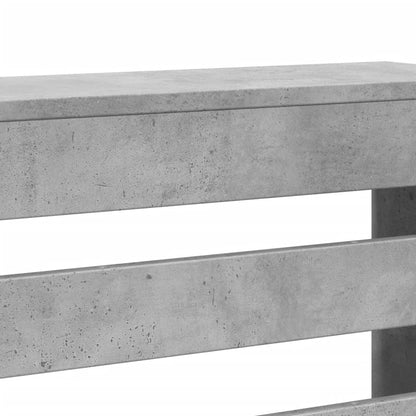 vidaXL Cache-radiateur gris béton 78x20x82 cm bois d'ingénierie