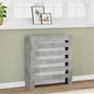 vidaXL Cache-radiateur gris béton 78x20x82 cm bois d'ingénierie