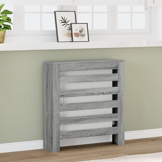 vidaXL Cache-radiateur sonoma gris 78x20x82 cm bois d'ingénierie
