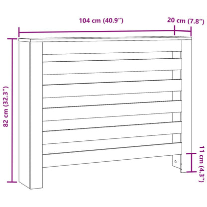 vidaXL Cache-radiateur chêne sonoma 104x20x82 cm bois d'ingénierie