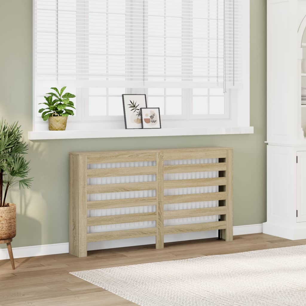 vidaXL Cache-radiateur chêne sonoma 149x20x82 cm bois d'ingénierie
