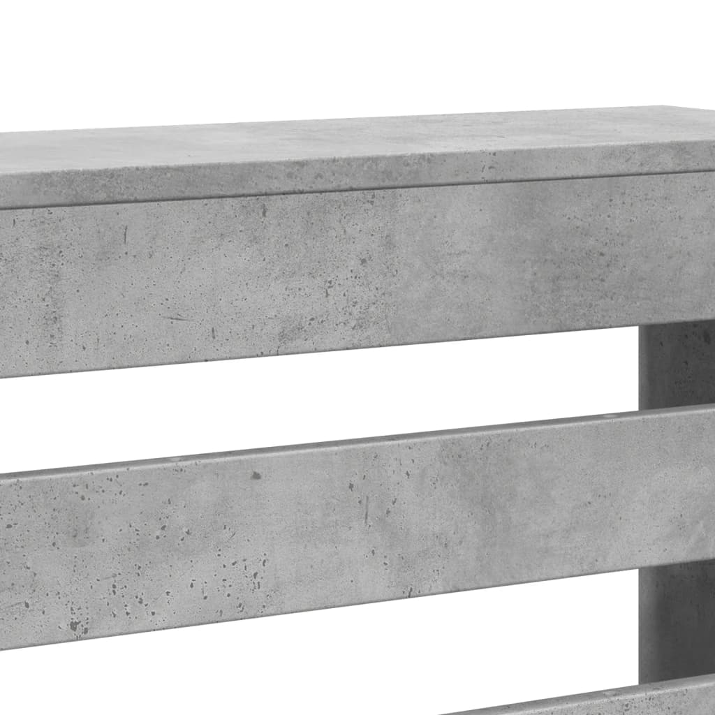vidaXL Cache-radiateur gris béton 149x20x82 cm bois d'ingénierie