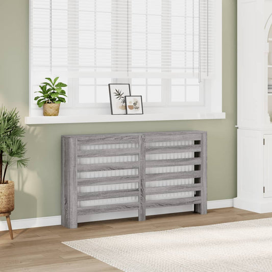 vidaXL Cache-radiateur sonoma gris 149x20x82 cm bois d'ingénierie