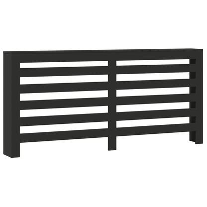 vidaXL Cache-radiateur noir 175x20x82 cm bois d'ingénierie