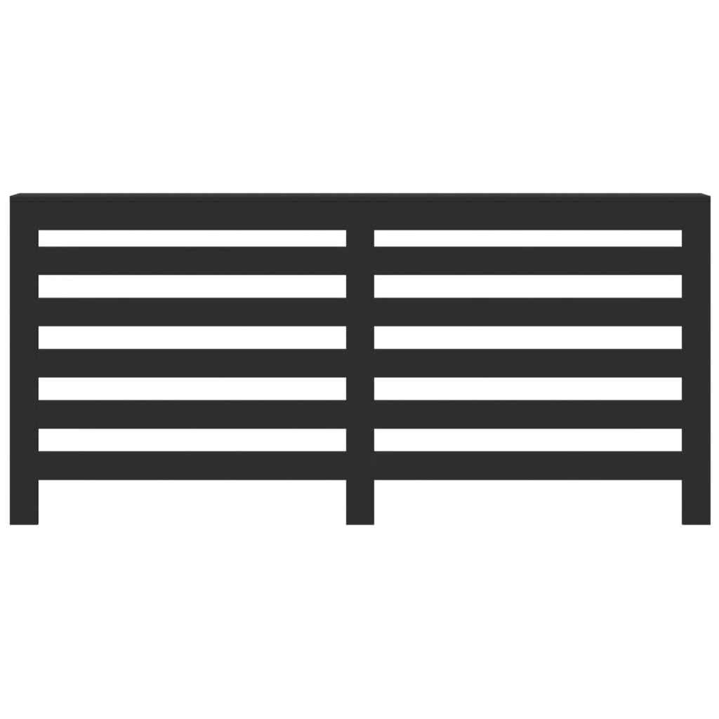 vidaXL Cache-radiateur noir 175x20x82 cm bois d'ingénierie