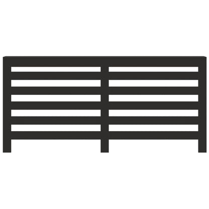 vidaXL Cache-radiateur noir 175x20x82 cm bois d'ingénierie