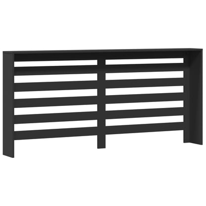 vidaXL Cache-radiateur noir 175x20x82 cm bois d'ingénierie