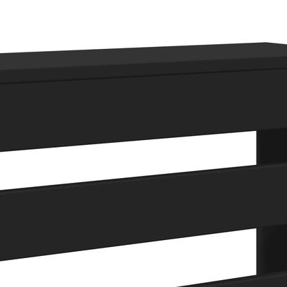 vidaXL Cache-radiateur noir 175x20x82 cm bois d'ingénierie