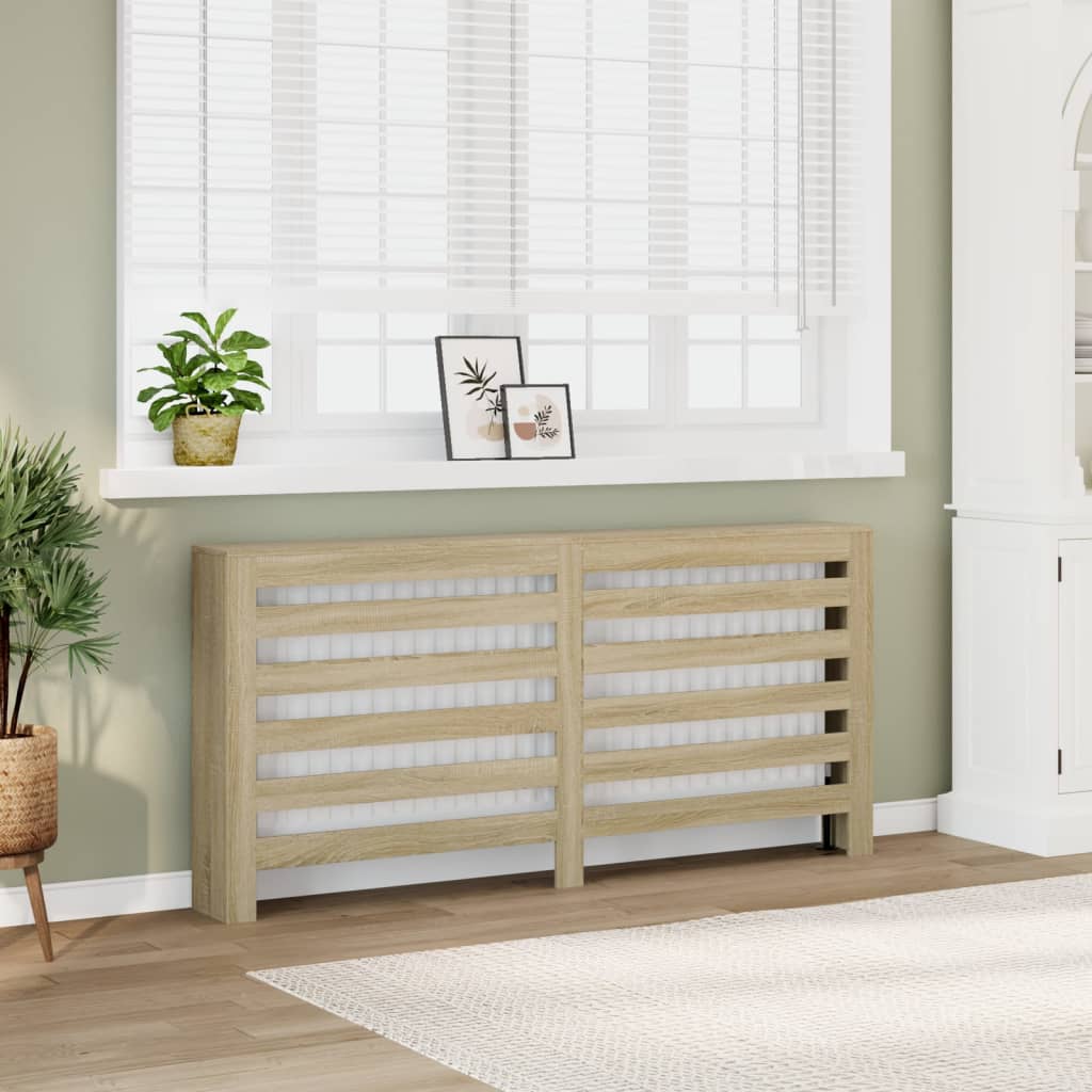 vidaXL Cache-radiateur chêne sonoma 175x20x82 cm bois d'ingénierie