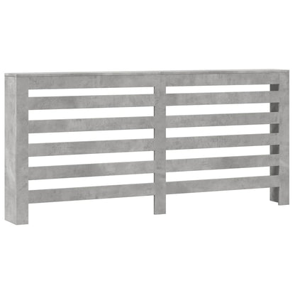 vidaXL Cache-radiateur gris béton 175x20x82 cm bois d'ingénierie