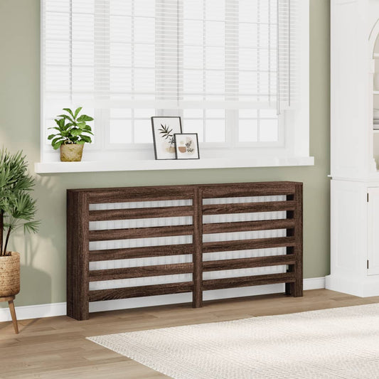 vidaXL Cache-radiateur chêne marron 175x20x82 cm bois d'ingénierie