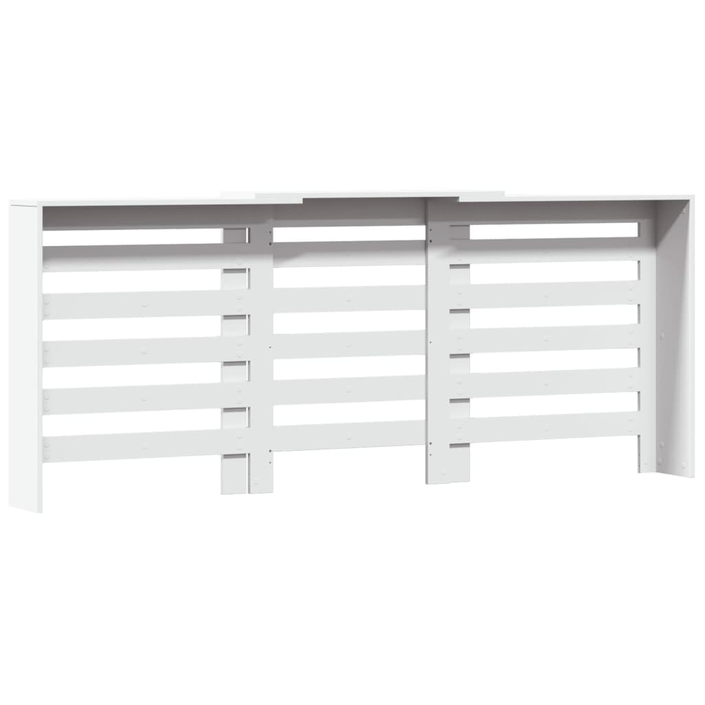 vidaXL Cache-radiateur blanc 205x21,5x83,5 cm bois d'ingénierie