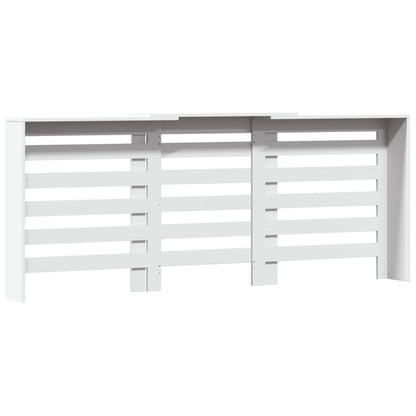vidaXL Cache-radiateur blanc 205x21,5x83,5 cm bois d'ingénierie