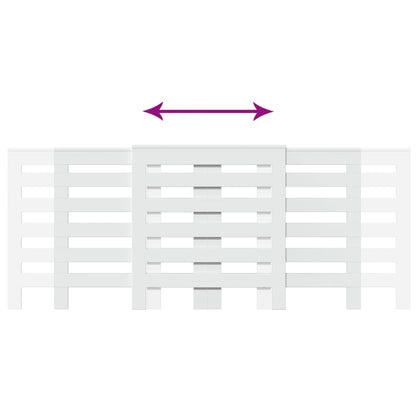 vidaXL Cache-radiateur blanc 205x21,5x83,5 cm bois d'ingénierie