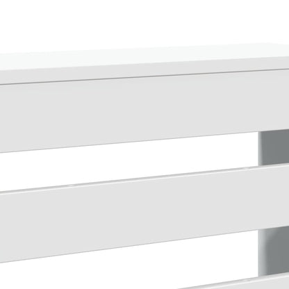 vidaXL Cache-radiateur blanc 205x21,5x83,5 cm bois d'ingénierie