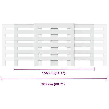 vidaXL Cache-radiateur blanc 205x21,5x83,5 cm bois d'ingénierie