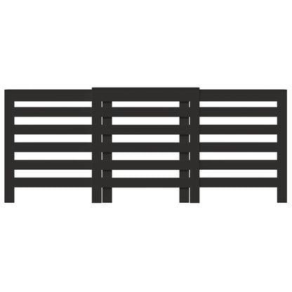 vidaXL Cache-radiateur noir 205x21,5x83,5 cm bois d'ingénierie