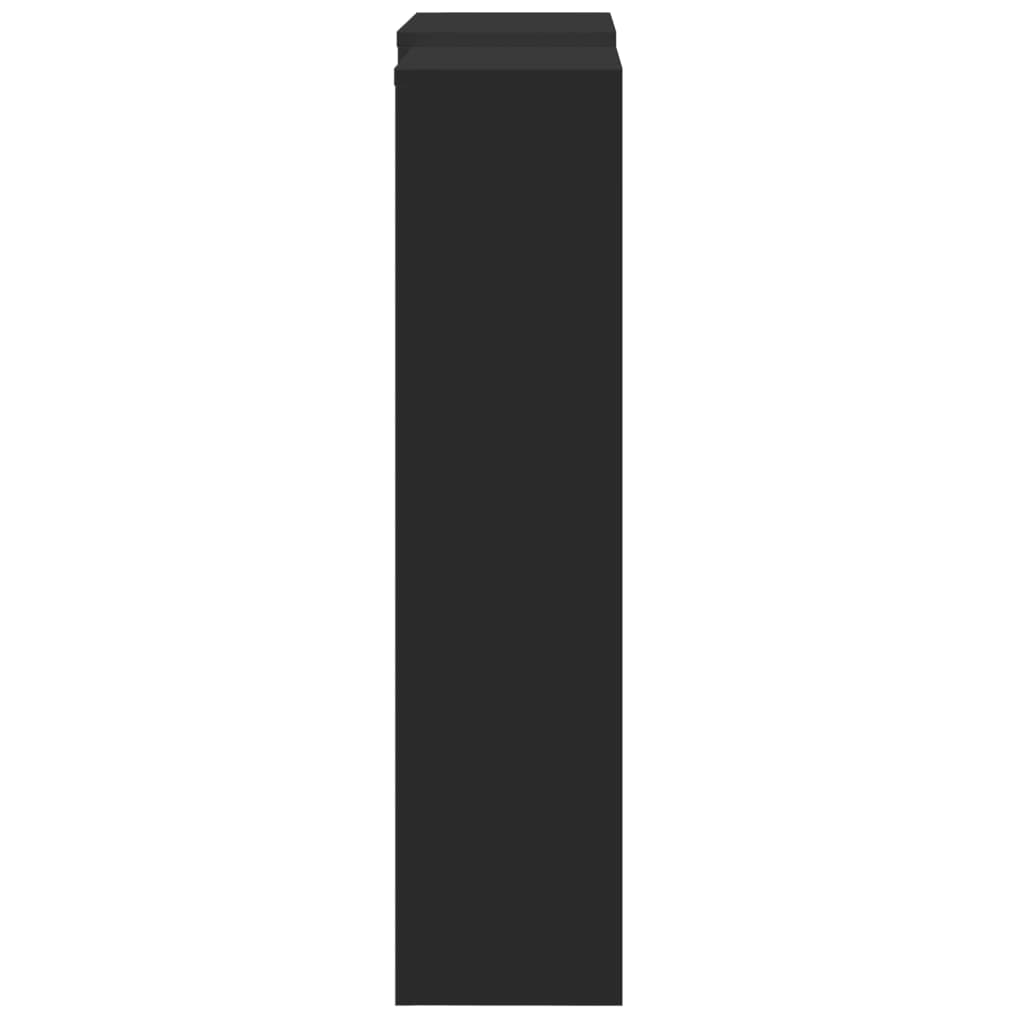 vidaXL Cache-radiateur noir 205x21,5x83,5 cm bois d'ingénierie
