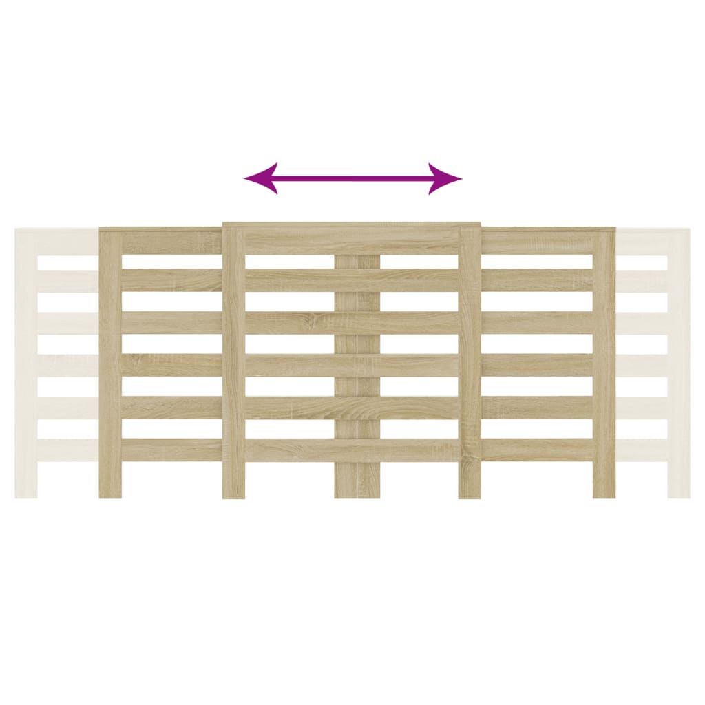 vidaXL Cache-radiateur chêne sonoma 205x21,5x83,5 cm bois d'ingénierie