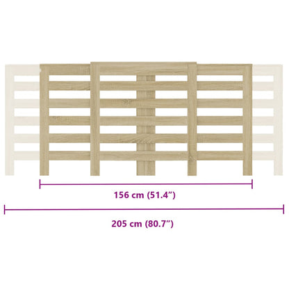 vidaXL Cache-radiateur chêne sonoma 205x21,5x83,5 cm bois d'ingénierie