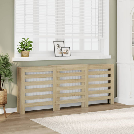 vidaXL Cache-radiateur chêne sonoma 205x21,5x83,5 cm bois d'ingénierie