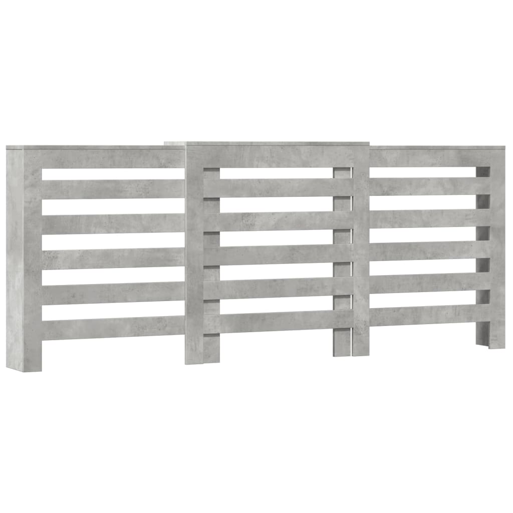 vidaXL Cache-radiateur gris béton 205x21,5x83,5 cm bois d'ingénierie
