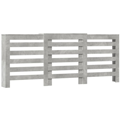 vidaXL Cache-radiateur gris béton 205x21,5x83,5 cm bois d'ingénierie