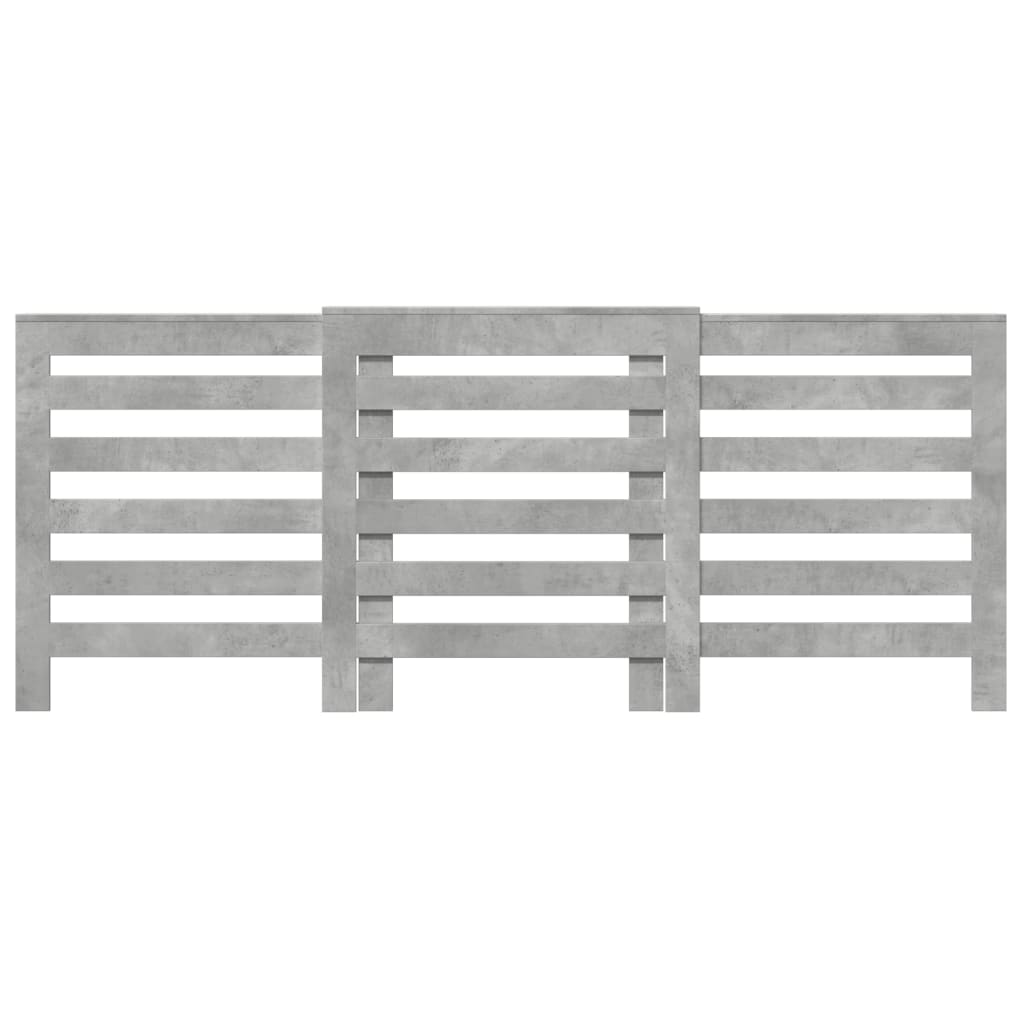 vidaXL Cache-radiateur gris béton 205x21,5x83,5 cm bois d'ingénierie