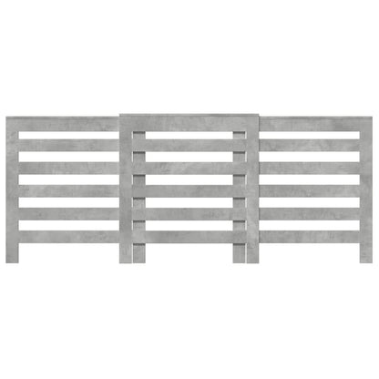 vidaXL Cache-radiateur gris béton 205x21,5x83,5 cm bois d'ingénierie