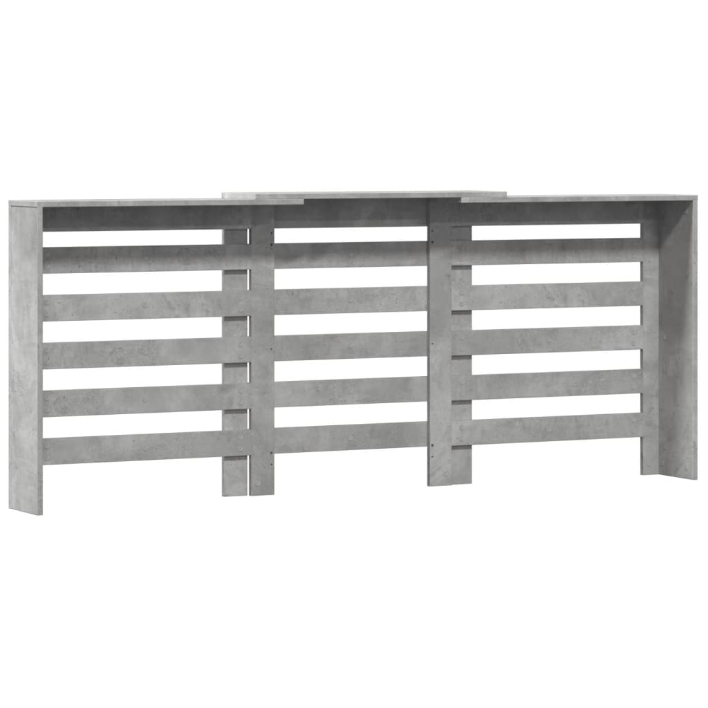 vidaXL Cache-radiateur gris béton 205x21,5x83,5 cm bois d'ingénierie