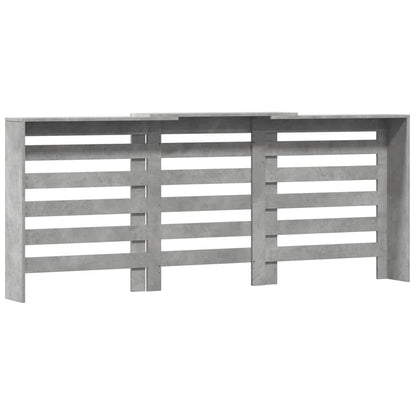 vidaXL Cache-radiateur gris béton 205x21,5x83,5 cm bois d'ingénierie