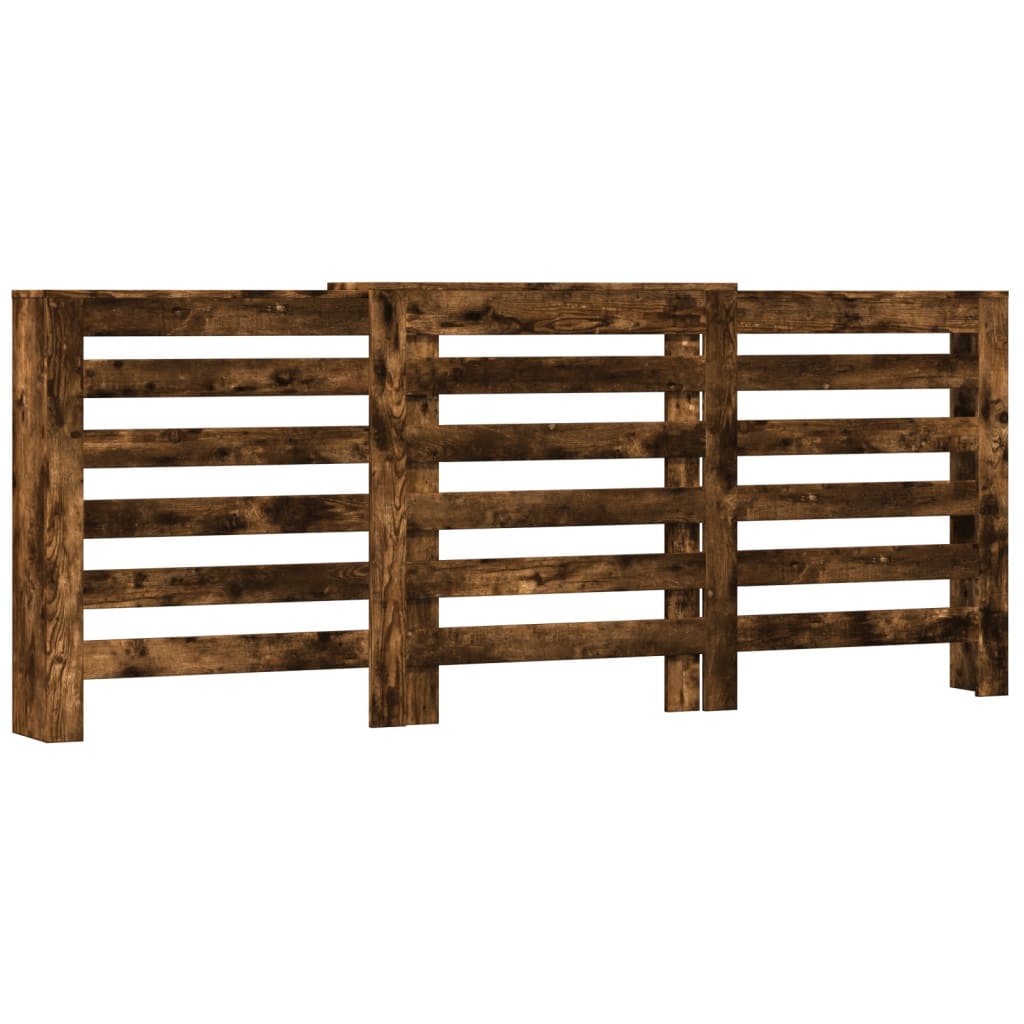 vidaXL Cache-radiateur chêne fumé 205x21,5x83,5 cm bois d'ingénierie