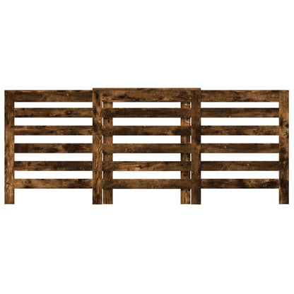 vidaXL Cache-radiateur chêne fumé 205x21,5x83,5 cm bois d'ingénierie