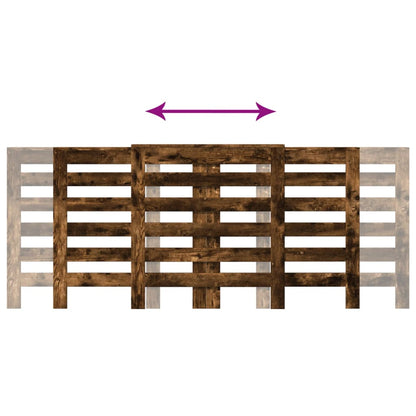 vidaXL Cache-radiateur chêne fumé 205x21,5x83,5 cm bois d'ingénierie