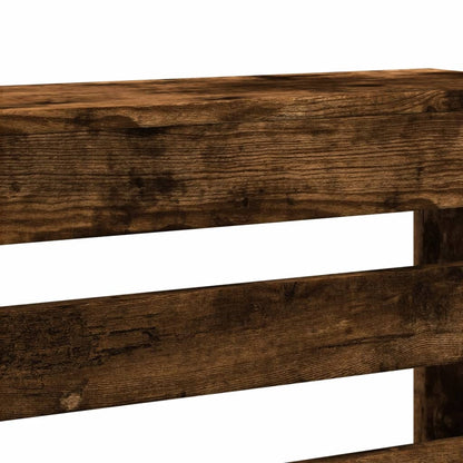 vidaXL Cache-radiateur chêne fumé 205x21,5x83,5 cm bois d'ingénierie