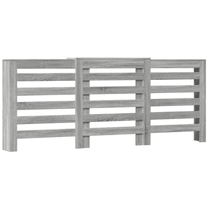 vidaXL Cache-radiateur sonoma gris 205x21,5x83,5 cm bois d'ingénierie