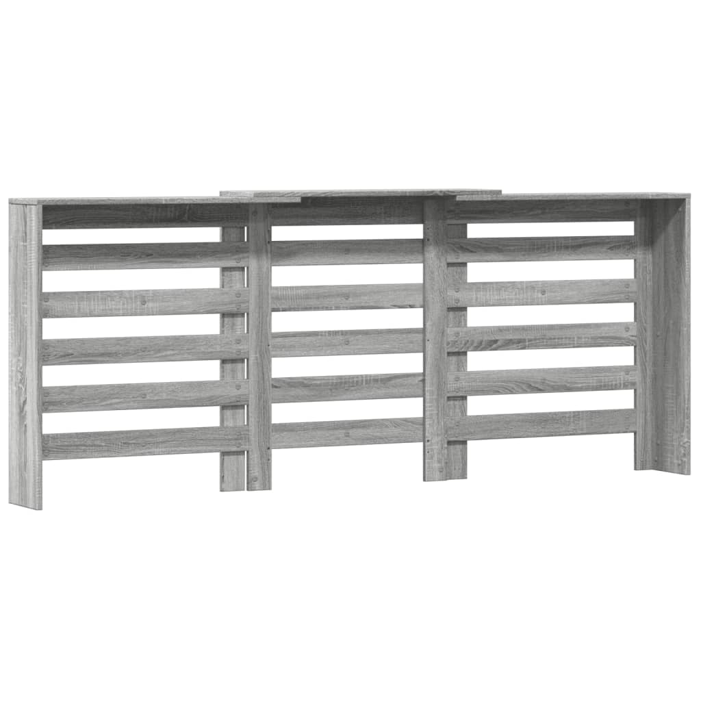 vidaXL Cache-radiateur sonoma gris 205x21,5x83,5 cm bois d'ingénierie
