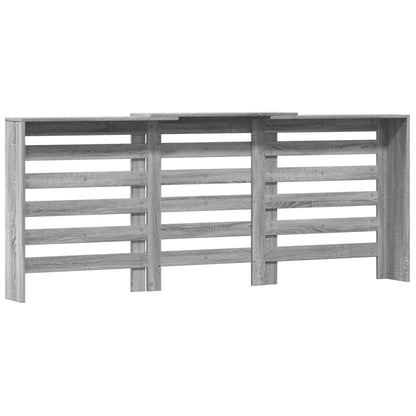 vidaXL Cache-radiateur sonoma gris 205x21,5x83,5 cm bois d'ingénierie