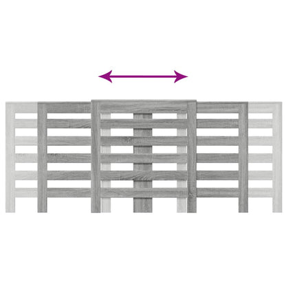 vidaXL Cache-radiateur sonoma gris 205x21,5x83,5 cm bois d'ingénierie