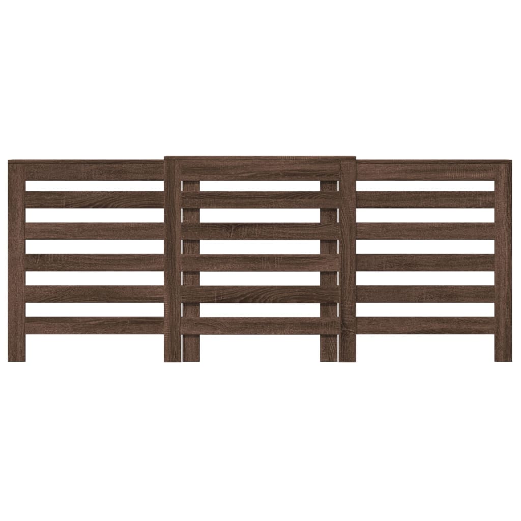 vidaXL Cache-radiateur chêne marron 205x21,5x83,5 cm bois d'ingénierie
