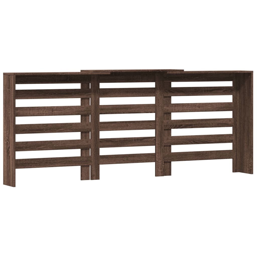 vidaXL Cache-radiateur chêne marron 205x21,5x83,5 cm bois d'ingénierie