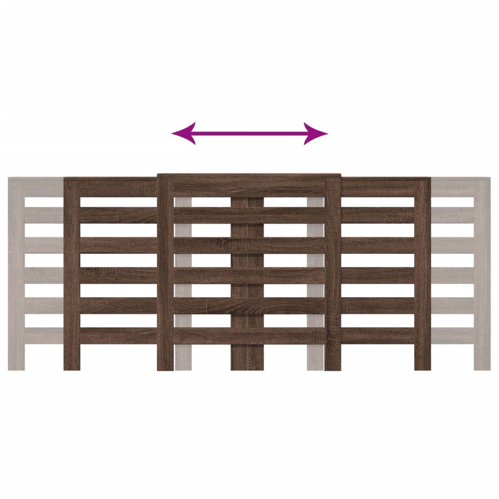 vidaXL Cache-radiateur chêne marron 205x21,5x83,5 cm bois d'ingénierie