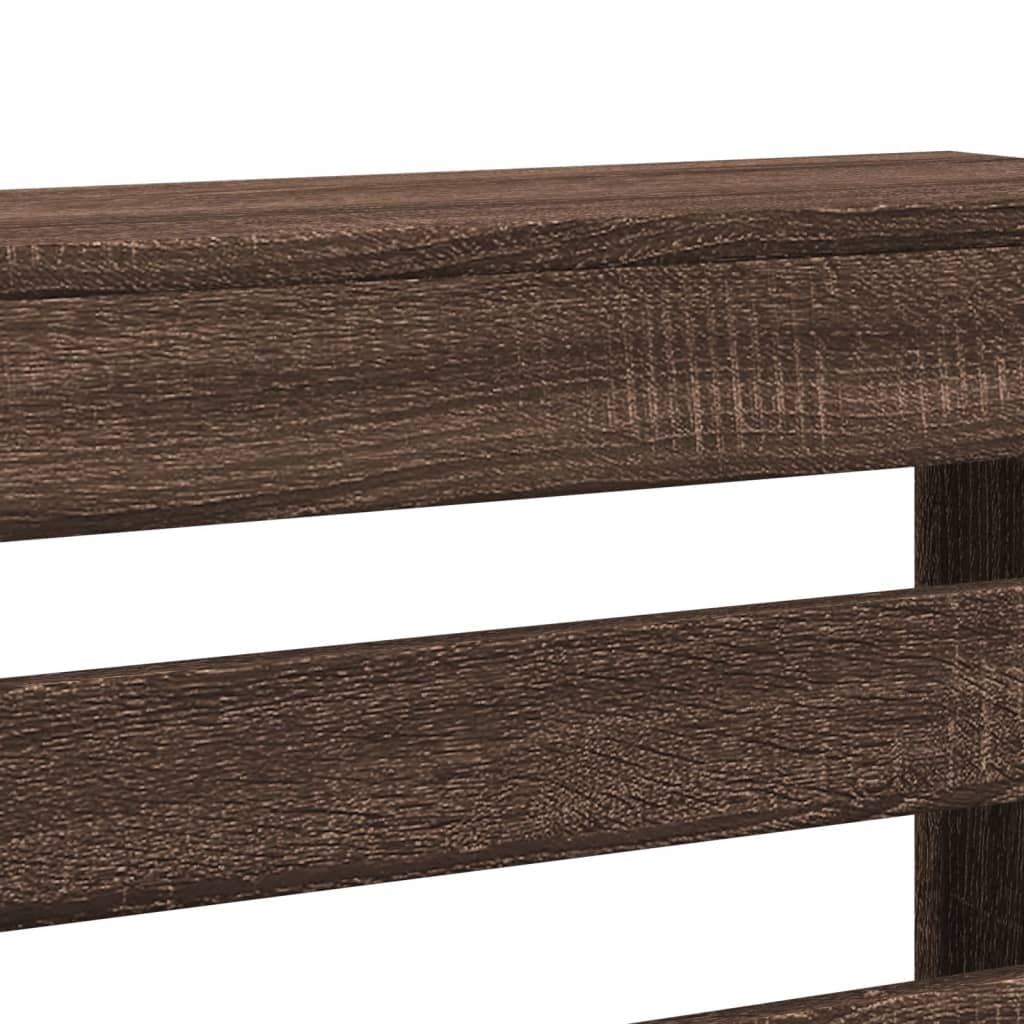 vidaXL Cache-radiateur chêne marron 205x21,5x83,5 cm bois d'ingénierie
