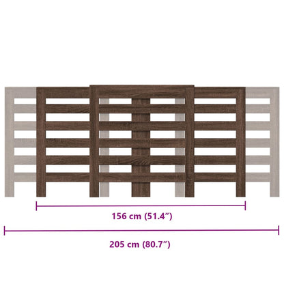 vidaXL Cache-radiateur chêne marron 205x21,5x83,5 cm bois d'ingénierie
